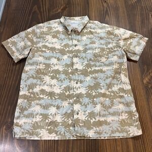 🎣 Columbia PFG‎ Bahama Shirt Men's L 🏕️ Palm Trees Fishing 🌞